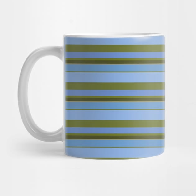 Green Palm Blue Sky of Crete Stripes for Face by ellenhenryart